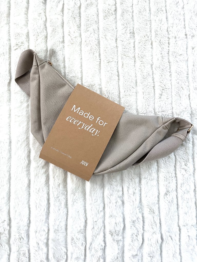 Nwt July Everyday Canvas Limited Edition Crescent Bag (Natural) — image 3 of 8